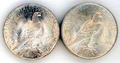 Two different US Peace Silver Dollars: 1922 & 1923