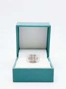 Men's 14kt Solid White Gold & Diamond Band