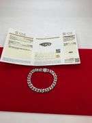 CERTIFIED BRAND NEW 14K WHITE GOLD AND DIAMOND CUBAN LINK BRACELET. 4.75 CARAT