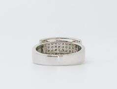 14kt Solid White Gold & Diamond Band Ring