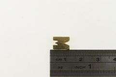 14K Yellow Gold M Squared Boxy Letter Initial Monogram Pendant