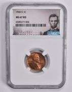 MS67 RB 1945-S Lincoln Wheat Cent NGC