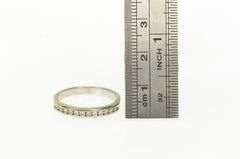 14K White Gold 0.18 Ctw Diamond Classic Wedding Band Ring