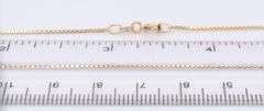 Simple Yellow Gold Mirrored Box Chain Necklace