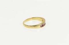 14K Yellow Gold Princess Natural Ruby Ornate Wedding Band Ring