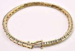 Angelic Diamond Tennis Bracelet In 14K Yellow Gold