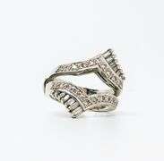 14kt Solid White Gold Diamond Ring Enhancer