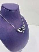 Sterling silver & Blue Center Dancing Stone Dove Pendant