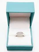 14kt Solid White Gold & Diamond Band Ring