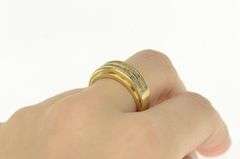 14K Yellow Gold 1.00 Ctw Diamond Tiered Mens' Wedding Band Ring