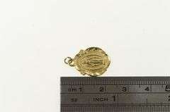 14K Yellow Gold Christian Faith Virgin Mother Mary Jesus Charm/Pendant