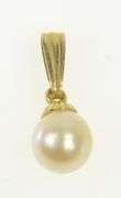 Gold Filled Pearl 6.6mm Vintage Classic Simple Pendant