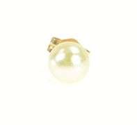14K Yellow Gold 5.5mm Pearl Simple Vintage Classic Single Earring
