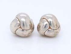 Sterling Silver Tiffany & Co Love Knot Stud Earrings