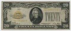 Scarce 1928 Series Small Size $20 Gold Certificate. Nice