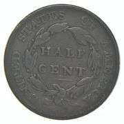 1826 Classic Head Half Cent
