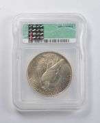 MS62 1921 Peace Silver Dollar ICG