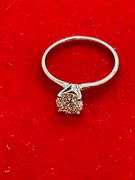 CERTIFIED  BRAND NEW 14K WHITE GOLD AND DIAMOND SOLITAIRE RING