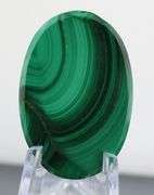 Excellent 69.47ct banded Malachite cabochon