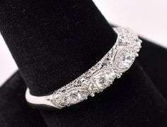 CZ Band Ring In Sterling Silver