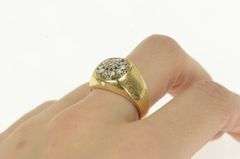 14K Yellow Gold 0.75 Ctw Diamond Men's Retro Statement Ring