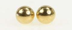 14K Yellow Gold 5.0mm Classic Round Ball Sphere Stud Earrings