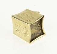 14K Yellow Gold Vintage Emergency Mad Money Cash Box Charm/Pendant