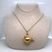18K YELLOW GOLD "FISH" CHARM NECKLACE