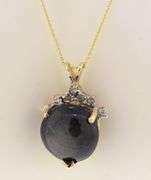 Fantastic 14kt YG Purple-Tone Sapphire with Diamond Accents Necklace