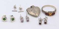Group Lot of Vintage 925 Sterling Silver Jewelry