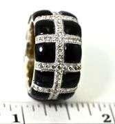 Absolutely Stunning High-End 18K Onyx and Diamond Band