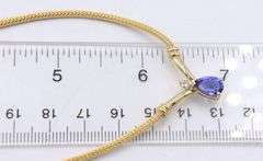 Incredible Yellow Gold Tanzanite and Diamond Necklace