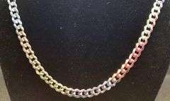 UNIQUE 14K MULTI-COLOR GOLD UNISEX CHAIN NECKLACE