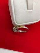 CERTIFIED NEVER WORN LADIES 14K WHITE GOLD AND DIAMOND RING