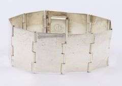 Vintage 925 Sterling Silver Signed Wide Bracelet