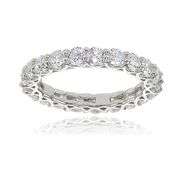 CZ Eternity Band Ring in Sterling Silver