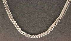 14K WHITE GOLD CURB LINK CHAIN