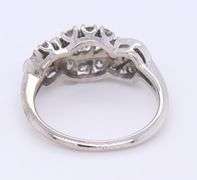 Dazzling White Gold Diamond Swirl Ring