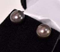 Fresh-Water Pearl Stud Earrings In Sterling Silver