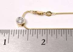 Simple Diamond Pendant Necklace In 14K Yellow Gold