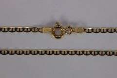 10k Yellow Gold Solid Mariner Chain Marina Anchor Link 1.9mm Necklace 18"