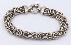 Italian Sterling Silver Byzantine Bracelet