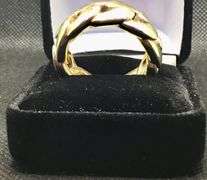 MASSIVE 14K SUNNY YELLOW GOLD CUBAN LINK RING