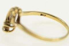 10K Yellow Gold Vintage Diamond Curved Cluster Statement Ring