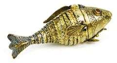 Rare Antique Articulated Fish Vinaigrette