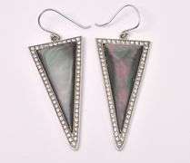 Abalone Dangle Earrings In Sterling Silver