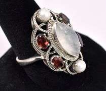 Multi-Gem Ring In Sterling Silver