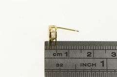 14K Yellow Gold Pear Cubic Zirconia Solitaire Single Stud Earring