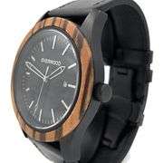 Zebrawood & Leather Watch