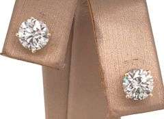 1.24CARAT DIAMOND STUDS CRAFTED IN 14K YELLOW GOLD